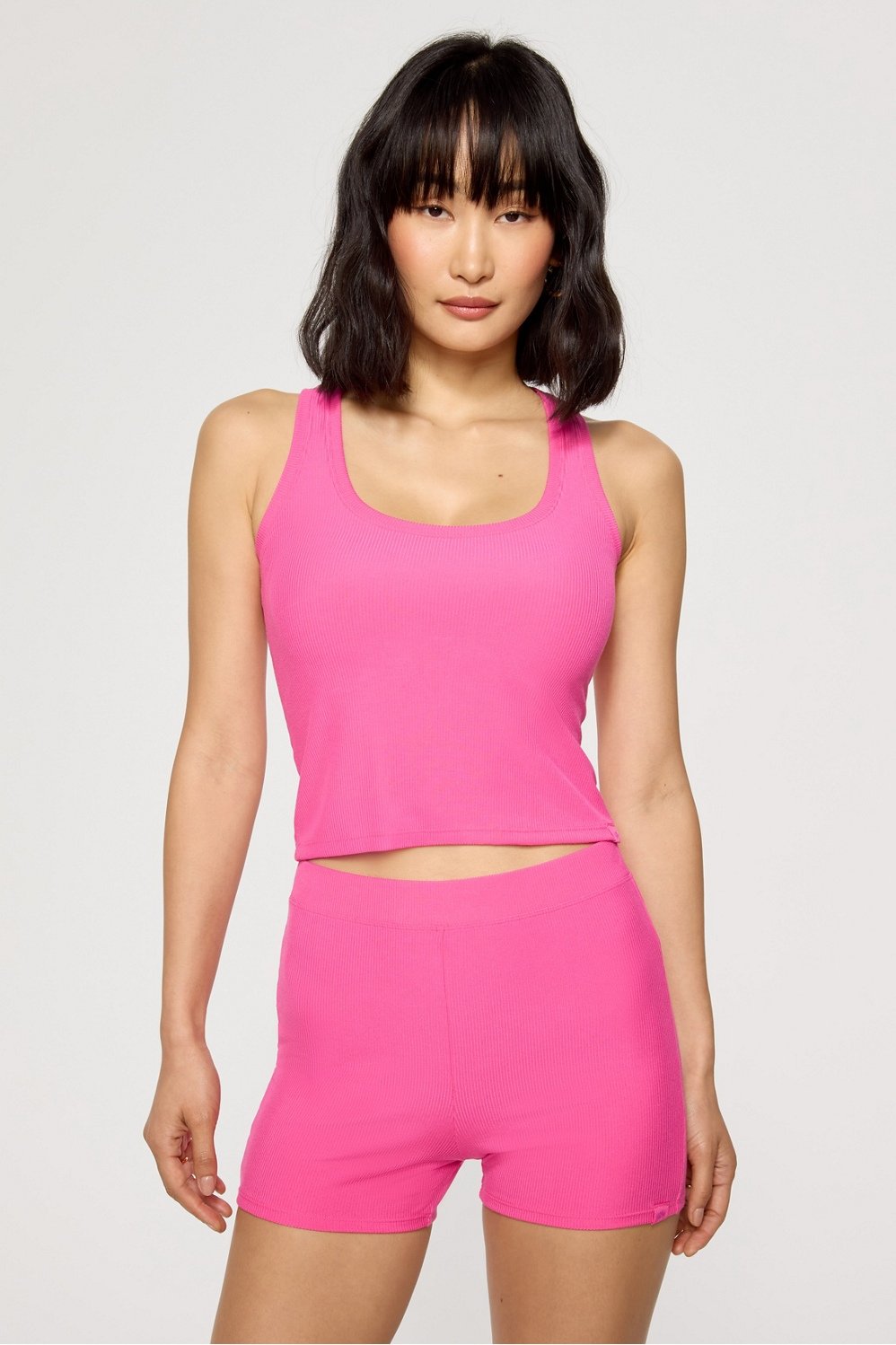 soft rib cropped tank