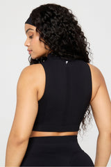 sleek seamless zip crop top