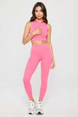 sleek seamless zip crop top