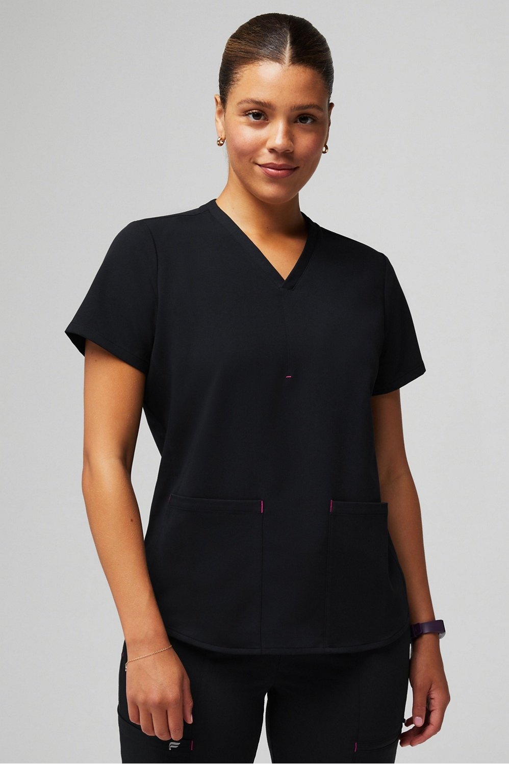 method 2-pocket scrub top