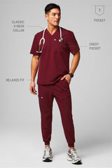 helix 1-pocket scrub top