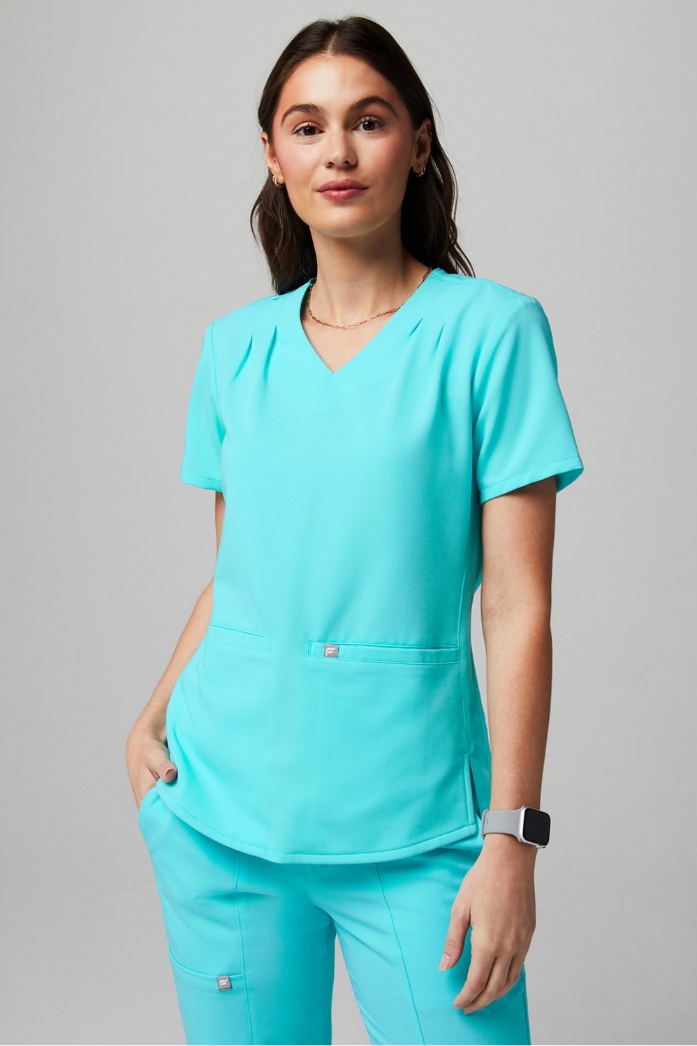 stat pleat 3-pocket scrub top