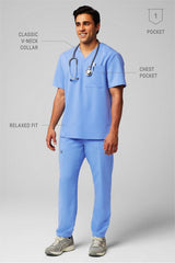 helix 1-pocket scrub top