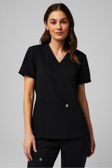 method 2-pocket scrub top
