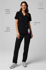 method 2-pocket scrub top