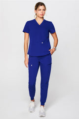 method 2-pocket scrub top