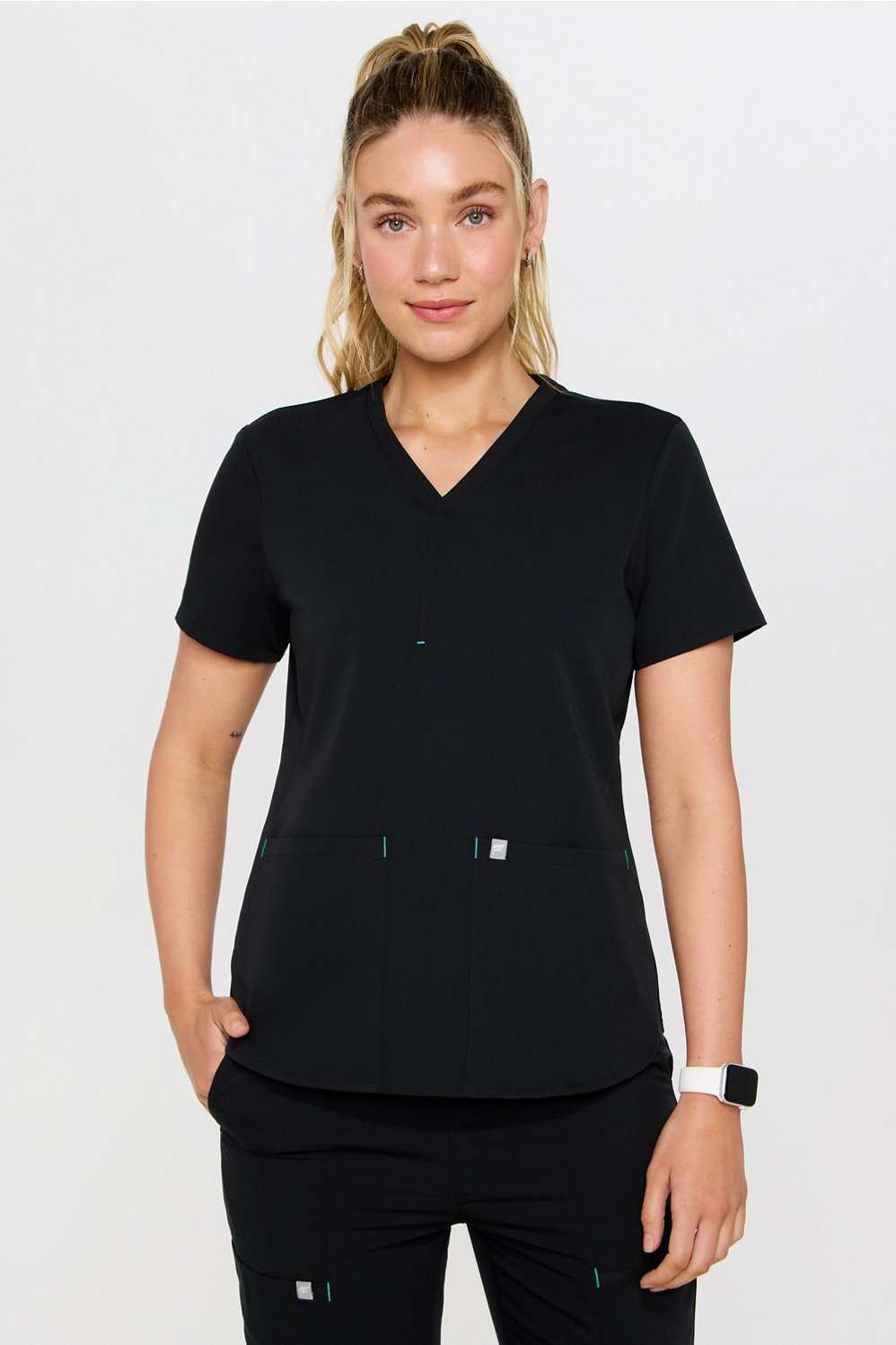 method 2-pocket scrub top