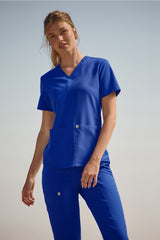 method 2-pocket scrub top