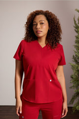 method 2-pocket scrub top