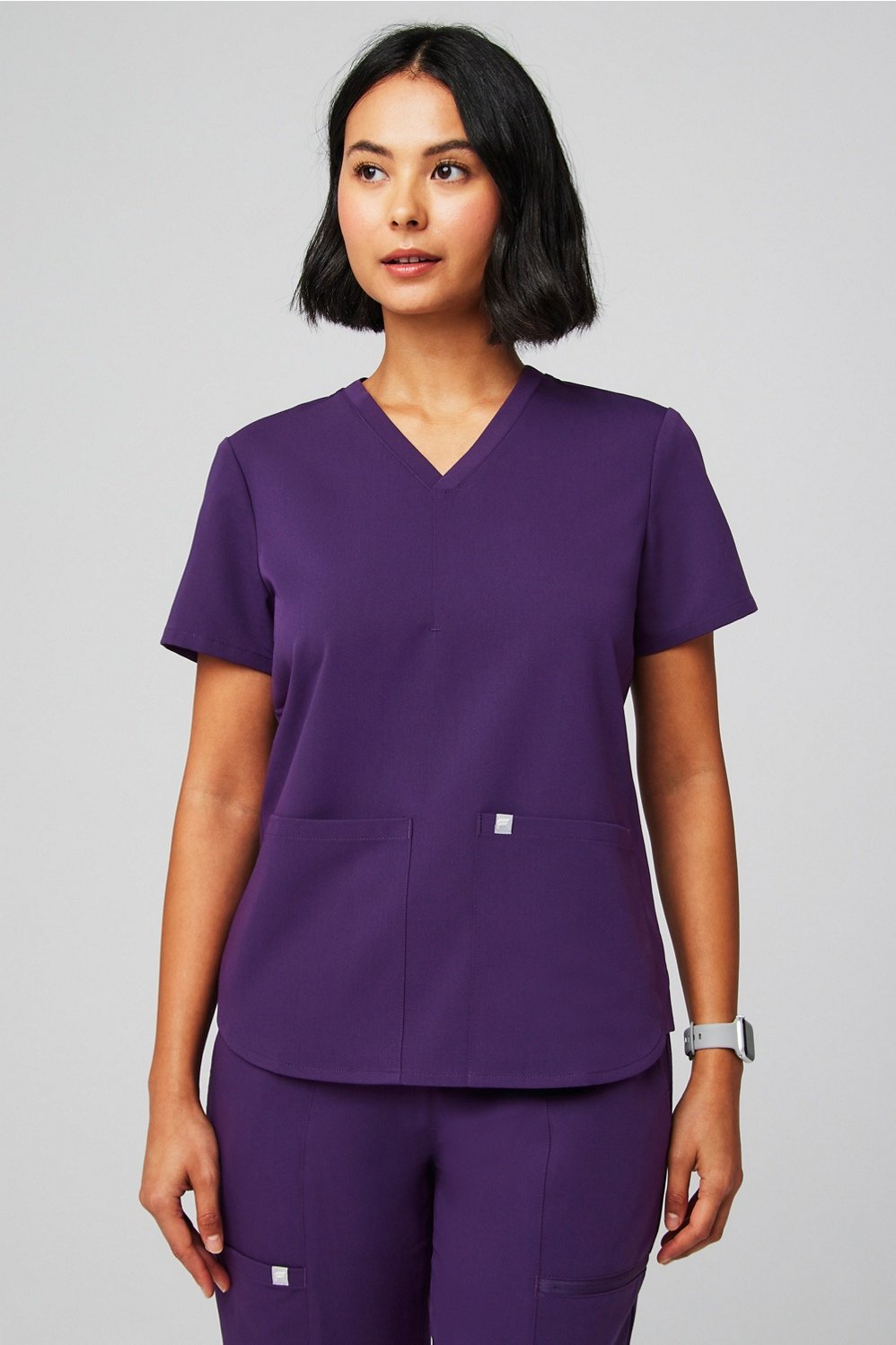 method 2-pocket scrub top