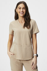 method 2-pocket scrub top