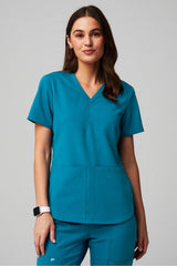 method 2-pocket scrub top