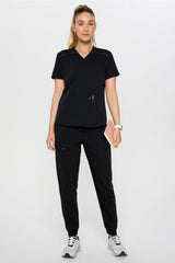 method 2-pocket scrub top